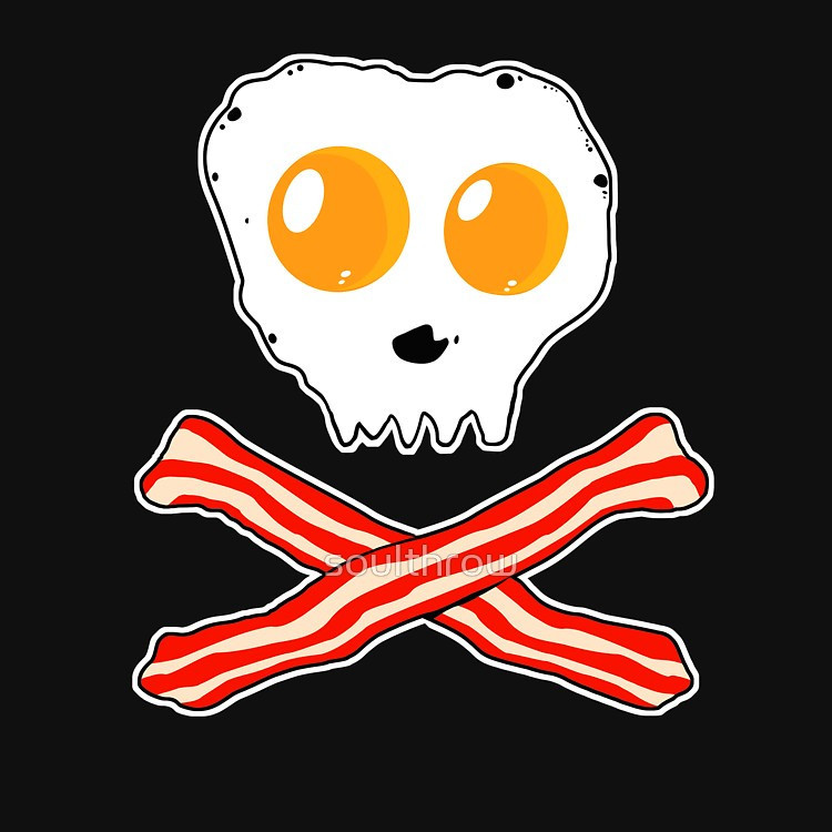 Bacon and Eggs Skull