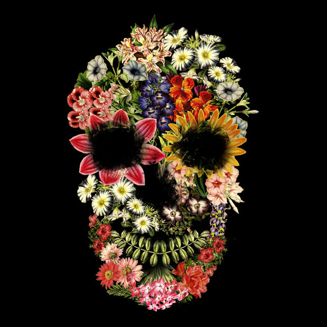 Floral skull